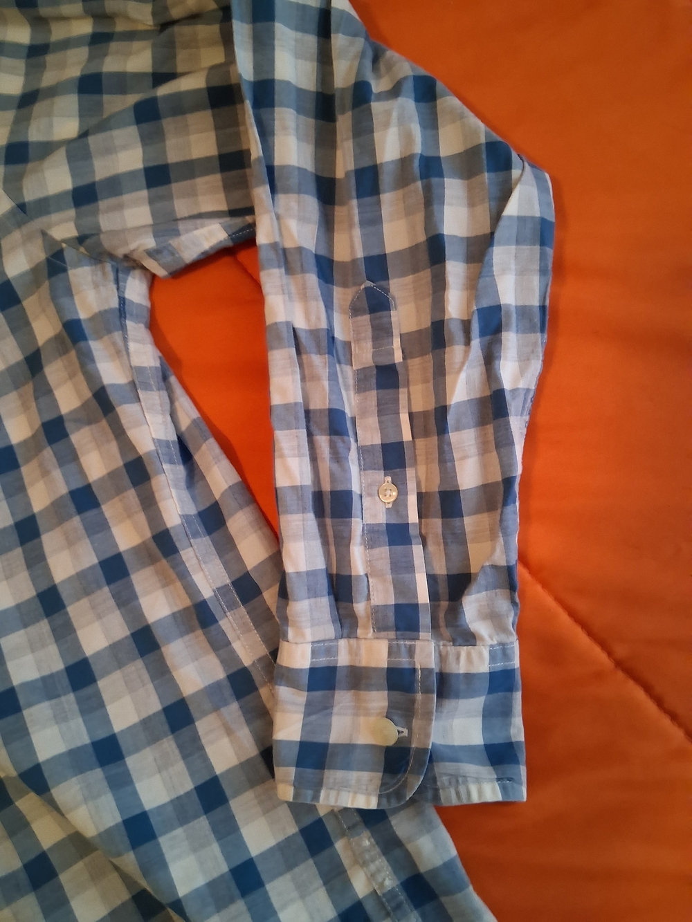 Vintage Tailored  J Crew Shirt Mens XL Multi-Blue Plaid Button Down 100% Cotton - Picture 4 of 5